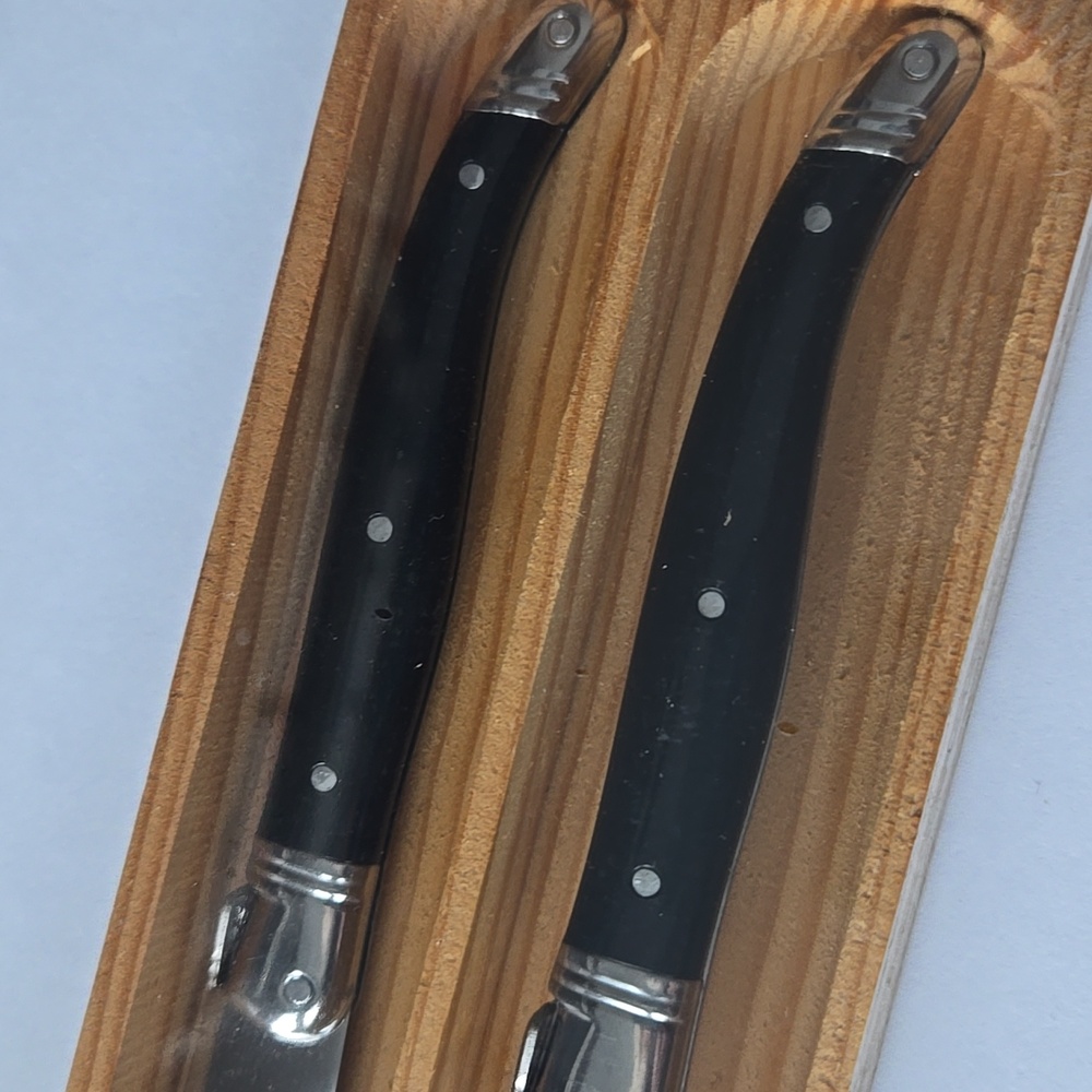 Laguiole Carving and Paring Knife Sets Black Handle Stainless by Jean Dubost - Picture 6 of 12